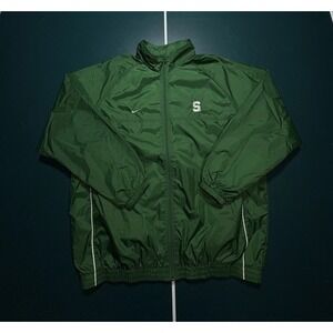 Vintage Nike Michigan State Spartans Windbreaker Jacket Full Zip Men's 2XL Y2K